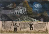 Antonio Frasconi, Night Work, Color woodcut