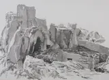 Prentiss Taylor, Ruins Iv, Ink wash