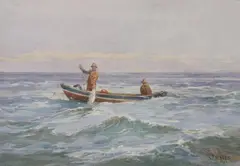 Robert Ford Gagen, Cod Fishing, Watercolor