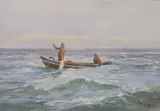 Robert Ford Gagen, Cod Fishing, Watercolor