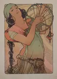Alphonse Mucha, Salome, In pencil on verso, "Salome from Mucha ho2" lower right