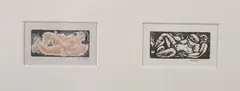 Untitled by Max Weber, RECLINING NUDE IN BROWN and RECLINING NUDE IN BEIGE: TWO WORKS, signed in pencil lower right, sold Nov 2009