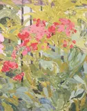 Mabel Key, Garden Gate with Flowers, Watercolor