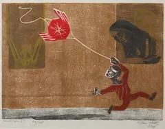 Francisco Amighetti, Untitled, EL MURO NEGRO and CALLE: TWO WORKS, first, signed, dated, titled and numbered "(p.oua.) I-X" in pencil lower margin; second, signed, dated 1969, titled and numbered "(sere 2) 27/40" in pencil lower margin