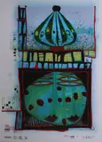 Friedensreich Hundertwasser, 10002 Nights: Homo Humus Come Va, Color mixed media lithograph