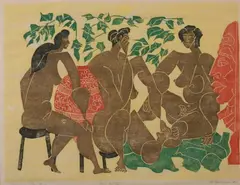 Hartwell Yeargans, Tropical Fantasy, Color woodcut