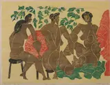 Hartwell Yeargans, Tropical Fantasy, Color woodcut