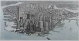 Richard Haas, Manhattan View, Etching and aquatint