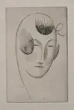 Elie Nadelman, STYLIZED HEAD, drypoint etching