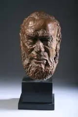 Pietro Lazzari, Man with Beard, Bronze - Height: 17 1/2 in