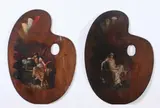 Continental School, Odalisques: Two Works, ODALISQUES: TWO WORKS, oil on artist's palettes