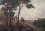 Emy Rogge, Wooded Landscape, Oil on canvas