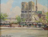 Charles Blondin, Place du Carousel, Oil on canvas