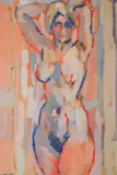 Allen Wolf, Nude, Oil on panel