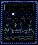 Emily Brock, Dance of the Coyotes, Mixed media