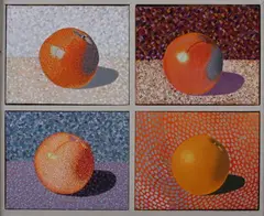 Michael Vinson Clark, Four Oranges, Oil on canvas