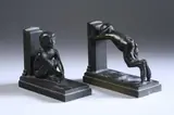 Paul Silvestre, Faun bookends, Bronze