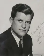 Untitled by Senator Edward Kennedy, Autographed black and white photograph inscribed "To Chandler Van Orman/ Every good wish/Ted Kennedy/ Aug 63", sold Nov 2009