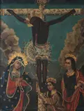 Cuzco School, Crucifixion, CRUCIFIXION, oil on canvas