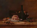 L. Brouaux, Still Life with Ladyfingers, Oil on canvas