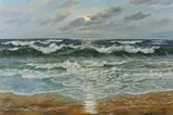 Patrick von Kalckreuth, Breakers Under Evening Sun