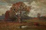 Alexander Theobald Van Laer, Autumn Landscape, Oil on canvas