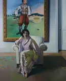 Stephen Tanis, Portrait of Woman in Kimono, Oil on canvas