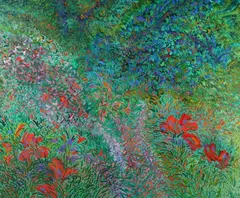 The Garden of Dorka by Gabor Peterdi, Oil on canvas, sold Nov 2009