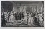 Alexander Hay Ritchie, After Daniel Huntington (American, 1816-1906), LADY WASHINGTON'S RECEPTION, signed in pencil lower margin by Huntington and Ritchie