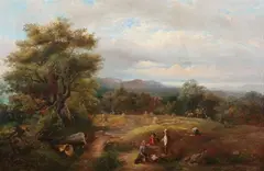 Edward Lilley, Gleaners at Rest, Oil on canvas