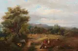 Edward Lilley, Gleaners at Rest, Oil on canvas
