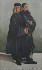 R. Velluti, Two Men in Black Robes: a Study, Watercolor