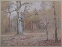 Edgar Nye, Autumn Landscape, Gouache