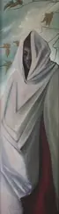 Harry H. Bartley, Woman in White Shroud, Oil on canvas