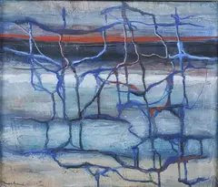 Noche Crist, Abstract, Oil on board