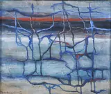 Noche Crist, Abstract, Oil on board