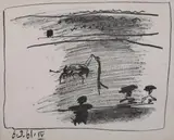 Les Banderilles by Pablo Picasso, LES BANDERILLES, lithograph, sold Feb 2010