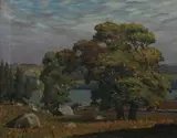 Ethelbert W. Brown, Late Summer Landscape, LATE SUMMER LANDSCAPE, oil on canvas