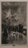 Félix Buhot, Un Debarquement En Angleterre, Etching and drypoint