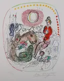 Marc Chagall, The Harlequins' Game, Color lithograph