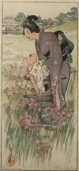 Helen Hyde, A Day in June, Color woodcut