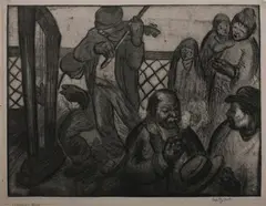 Pop Hart, Excursion Boat, Etching and aquatint
