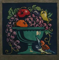 William S. Rice, Decorative Fruit Bowl, Color woodcut