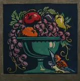 William S. Rice, Decorative Fruit Bowl, Color woodcut
