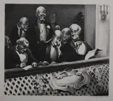 Mabel Dwight, Book Auction (Fashionable Auction), Lithograph