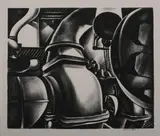 Howard Cook, Engine Room, Lithograph