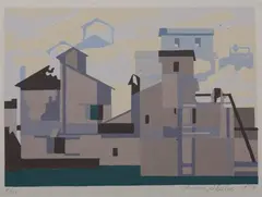 Architectural Cadence by Charles Sheeler, Color serigraph, sold Feb 2010