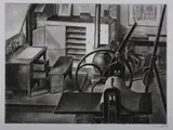 Armin Landeck, Studio/Printing Press, Drypoint