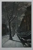Frederick Mershimer, First Snow, Color mezzotint