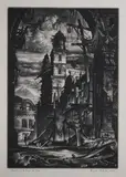 Reynold Weidenaar, Demolition in the Plaza Del Toro, Mezzotint
